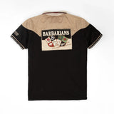 Polo scapulaire noir et beige du XV Barbarians (vêtement de dos)
