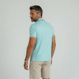 Polo homme turquoise en jersey élasthanne Blacks Legend