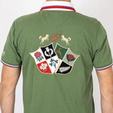 Polo vert Barbarians n°8 BACK to LEGEND (zoom patch dorsal)