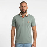 Polo homme BACK TO LEGEND vert écume toucher peau de pêche
