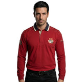 Polo XV Barbarians rouge toucher peau de pêche BACK TO LEGEND