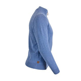 Pull camionneur bleu en cachemire Blacks Legend (Vue de profil)