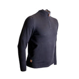 Pull camionneur noir en cachemire Blacks Legend (Vue de profil)