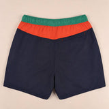 Short de bain BACK TO LEGEND tricolore marine/orange/vert pour homme (vêtement à plat de dos)