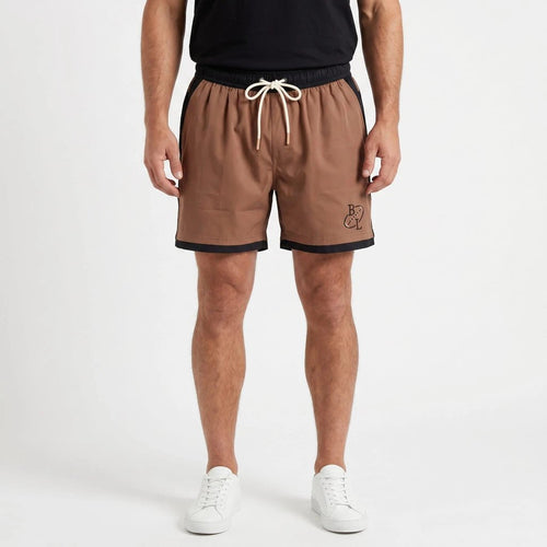 Short de bain BACK TO LEGEND bicolore marron/noir pour homme