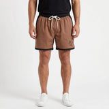 Short de bain BACK TO LEGEND bicolore marron/noir pour homme