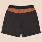 Short de bain BACK TO LEGEND bicolore marron/noir pour homme (vêtement à plat de dos)