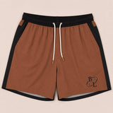 Short de bain BACK TO LEGEND bicolore marron/noir pour homme (vêtement à plat de face)