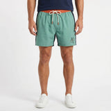 Short de bain BACK TO LEGEND tricolore vert/marine/orange pour homme
