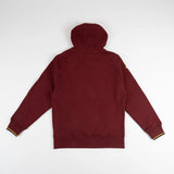 Sweat à capuche bordeaux full zip pour homme BACK TO LEGEND (vêtement à plat de dos)