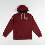 Sweat à capuche bordeaux full zip pour homme BACK TO LEGEND (vêtement à plat de face)