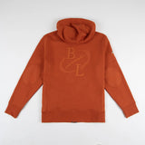Sweat à capuche orange full zip pour homme BACK TO LEGEND (vêtement à plat de dos)
