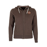 Sweat à capuche zippé marron "Passion for Historic Rugby"