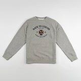 Sweat homme col rond gris chiné BACK TO LEGEND (vêtement à plat de face)