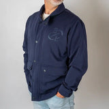 Sweat à poches zippé bleu marine pour homme BACK TO LEGEND