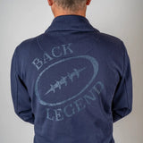 Sweat à poches zippé bleu marine pour Homme BACK to LEGEND (vue de dos)
