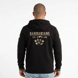 Sweat zippé noir à capuche Barbarians multi-nation BACK TO LEGEND