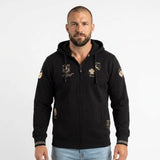 Sweat zippé noir à capuche Barbarians multi-nation BACK TO LEGEND