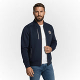 Sweat zippé bleu marine en néoprène BACK to LEGEND