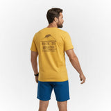 T-shirt expédition jaune ocre pour homme à col rond BACK to LEGEND