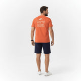 T-shirt expédition rose corail pour homme à col rond BACK to LEGEND