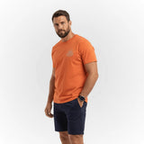 T-shirt expédition rose corail pour homme à col rond BACK to LEGEND