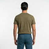 T-shirt kaki à col rond pour homme BACK TO LEGEND