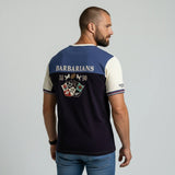 T-shirt rugbywear tricolore Barbarians by BACK to LEGEND (vue de dos)