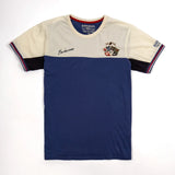 T-shirt rugbywear tricolore Barbarians by BACK to LEGEND (vêtement à plat de face)
