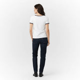 T-shirt femme blanc col en V Blacks Legend