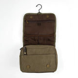 Trousse de toilette kaki pour homme BACK TO LEGEND (trousse ouverte)