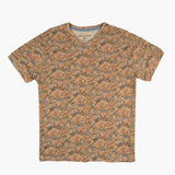 T-shirt floral beige col V pour homme BACK to LEGEND (vêtement à plat de face)