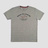 T-shirt homme gris chiné col rond BACK TO LEGEND (vêtement à plat de face)