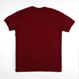 T-shirt rouge col V pour homme BACK TO LEGEND (vêtement à plat de dos)