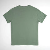 T-shirt homme vert écume col V BACK TO LEGEND (vêtement à plat de dos)