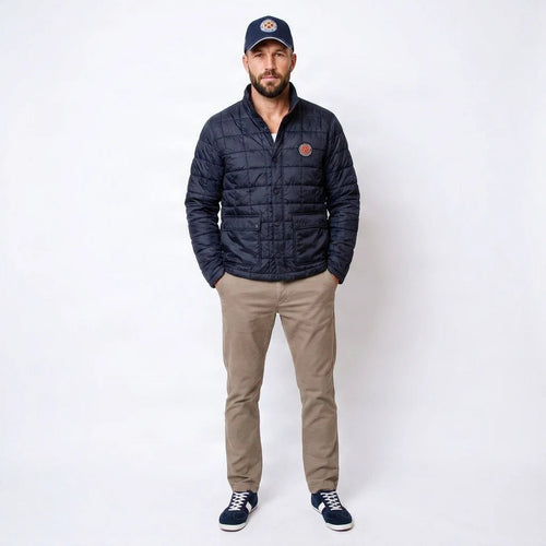 Veste matelassée bleu marine pour hommes BACK TO LEGEND