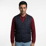 Veste homme sans manches matelassée bleu marine BACK TO LEGEND