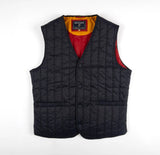 Veste homme sans manches matelassée bleu marine BACK TO LEGEND (vêtement à plat de face)