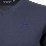 Pull bleu marine col V