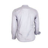 Chemise bleue imprimé géométrique à manches longues (Vue dos)