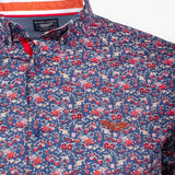 Chemise Casual - Fleuris - Bleu A612CL66-BL8-S - Blacks Legend
