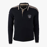 Polo noir surpiqué à manches longues Barbarians - Blacks Legend