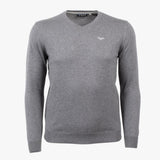 Pull Col V - Cachemire et Coton A612KN20-GR7-M - Blacks Legend