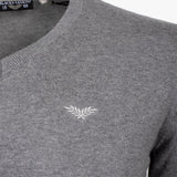 Pull Col V - Cachemire et Coton A612KN20-GR7-M - Blacks Legend