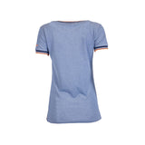 T-shirt femme bleu col en V Blacks Legend