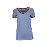 T-shirt femme bleu col en V Blacks Legend