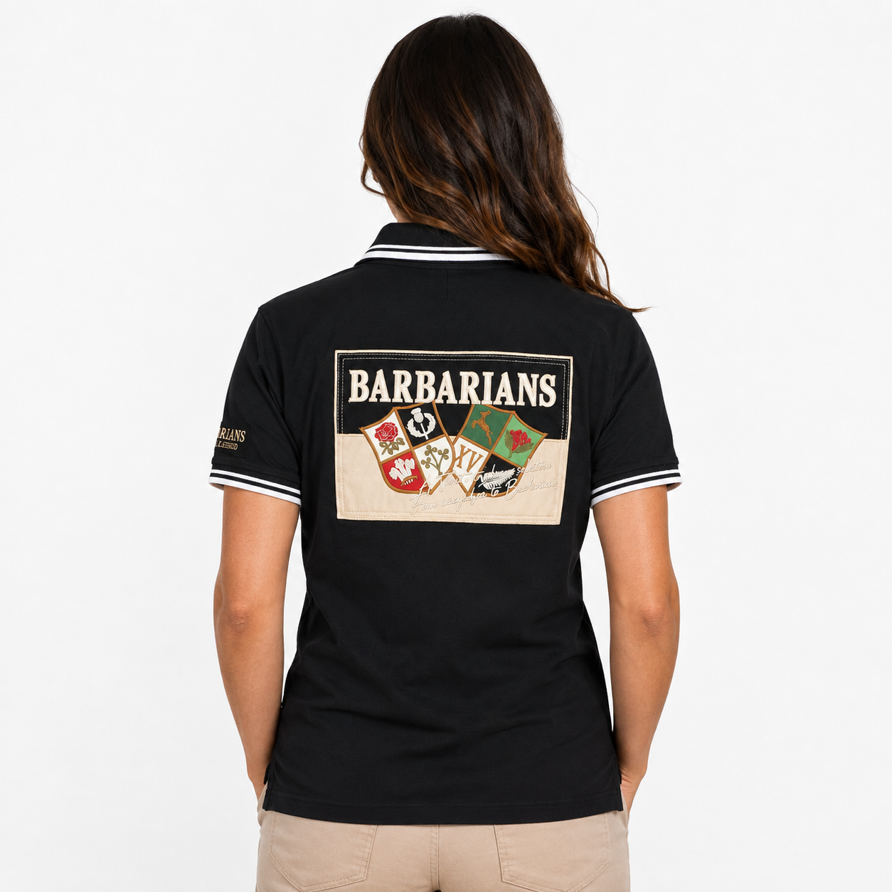 polo manches courtes black