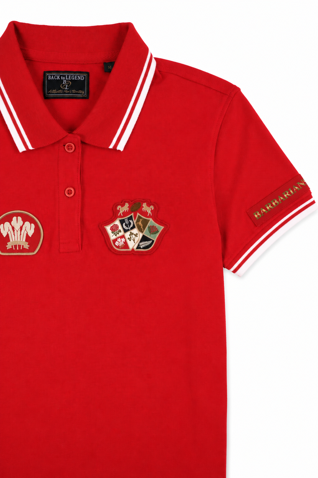 polo manches courtes red