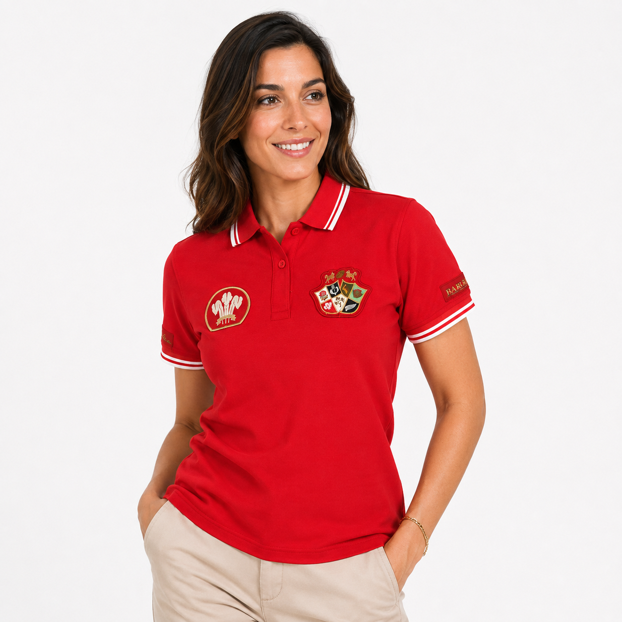 polo manches courtes red