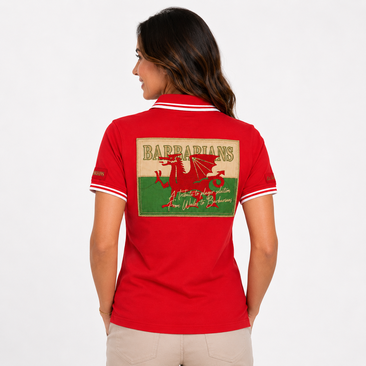 polo manches courtes red